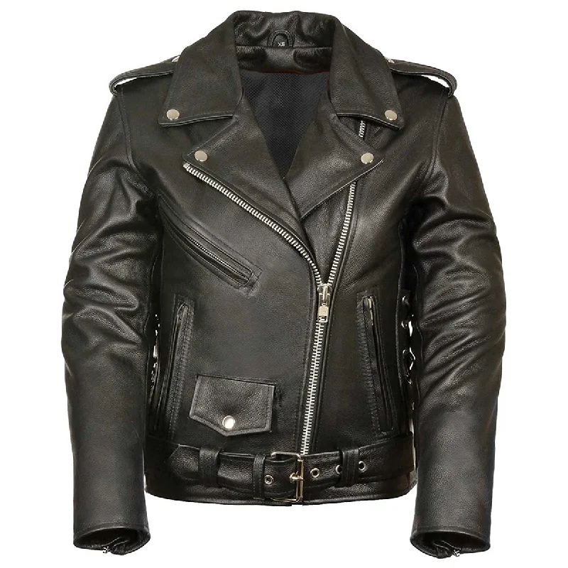 Women's faux fur - trimmed denim jackets for a trendy and cozy styleM-Boss Motorcycle Apparel BOS22506 Women's ‘Conceal and Carry’ Classic Biker Leather Jacket Women's faux fur - trimmed denim jackets for a trendy and cozy styleM-Boss Motorcycle Apparel BOS22506 Women's ‘Conceal and Carry’ Classic Biker Leather Jacket