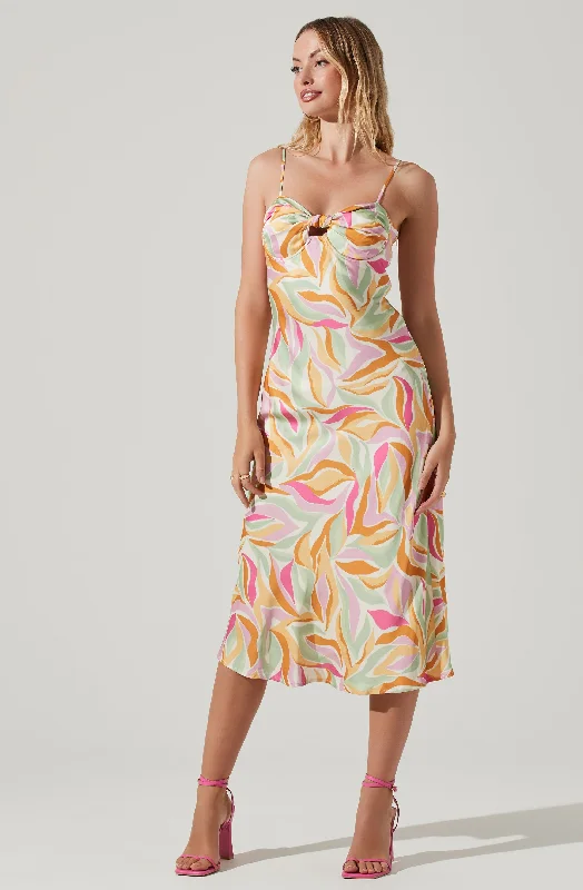 Empire Waist Women Dress to Accentuate the Bust and Conceal the WaistMariela Abstract Print Midi Dress Empire Waist Women Dress to Accentuate the Bust and Conceal the WaistMariela Abstract Print Midi Dress