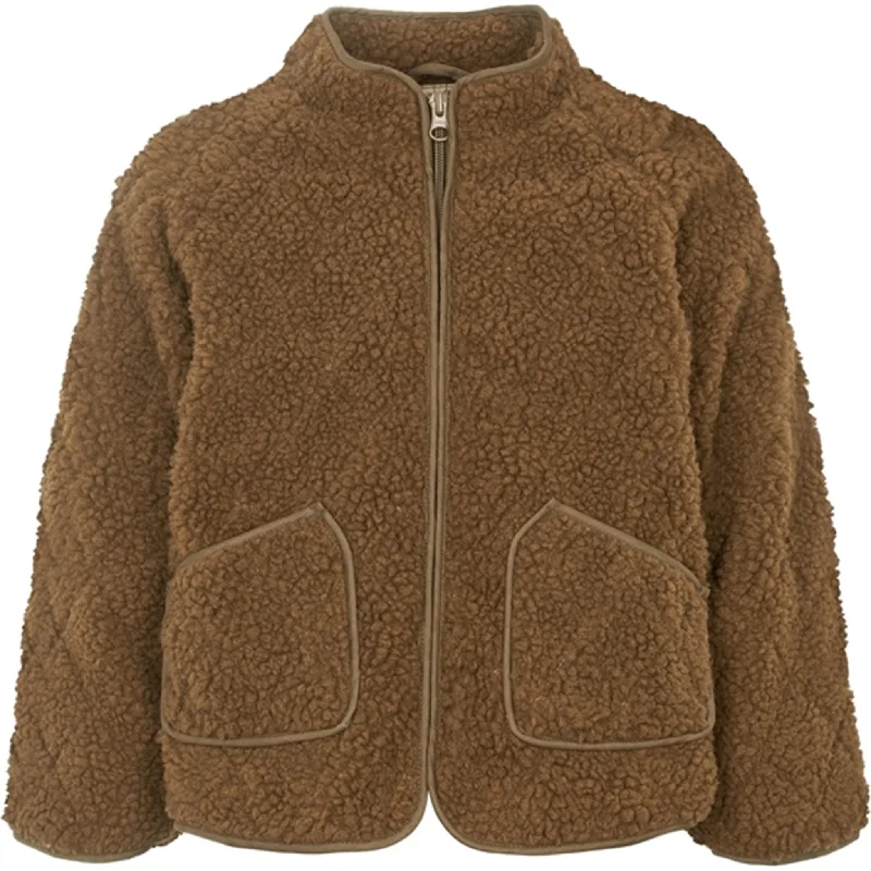 Women's faux fur - trimmed denim jackets for a trendy and cozy styleMarMar Jerry Teddybear Fleece Jacket Bark Women's faux fur - trimmed denim jackets for a trendy and cozy styleMarMar Jerry Teddybear Fleece Jacket Bark