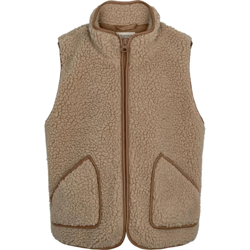 Women's faux fur - trimmed denim jackets for a trendy and cozy styleMarMar Joby Teddybear Fleece Vest Sandstone Women's faux fur - trimmed denim jackets for a trendy and cozy styleMarMar Joby Teddybear Fleece Vest Sandstone