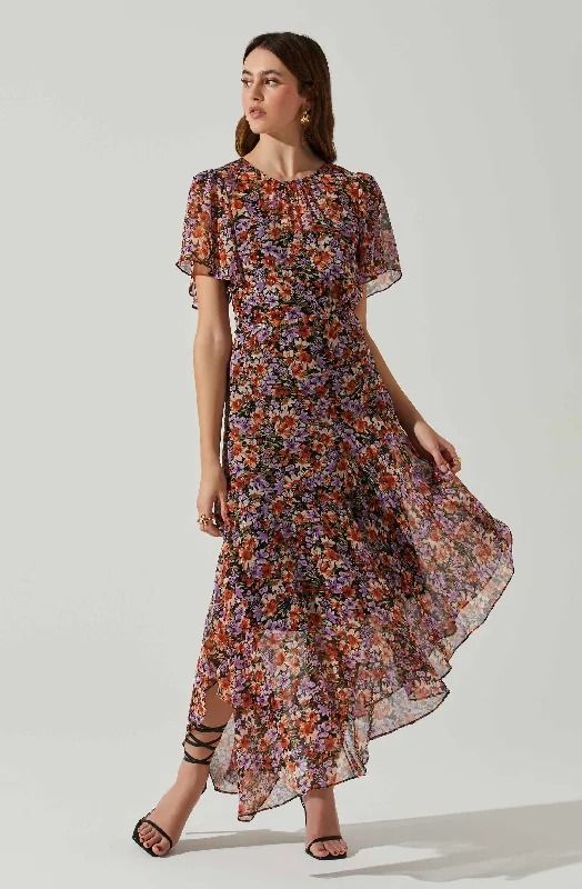 Halter Neck Women Dress to Show Off the Shoulders and NecklineMirella Floral Midi Dress Halter Neck Women Dress to Show Off the Shoulders and NecklineMirella Floral Midi Dress