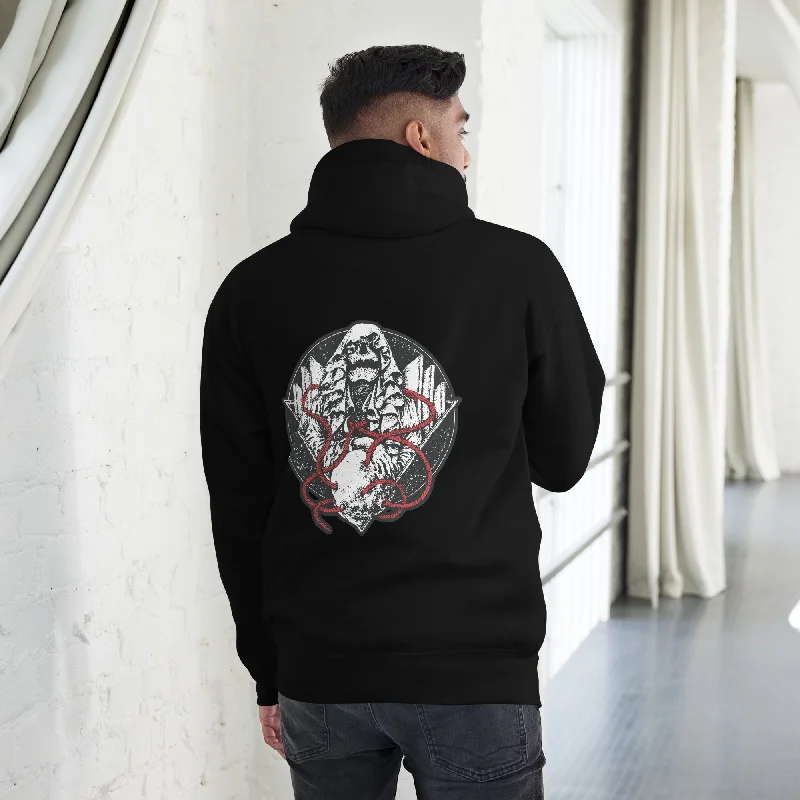Women's long - sleeve cropped sweatshirt with ribbed cuffs for a snug fitNECROMANCY ART - Premium Unisex Hoodie Women's long - sleeve cropped sweatshirt with ribbed cuffs for a snug fitNECROMANCY ART - Premium Unisex Hoodie