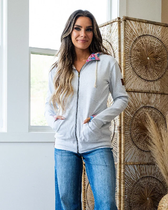 Women's hoodie with a detachable hood for customizable stylingAmpersand Ave Pink Sugar FullZip Sweatshirt Women's hoodie with a detachable hood for customizable stylingAmpersand Ave Pink Sugar FullZip Sweatshirt