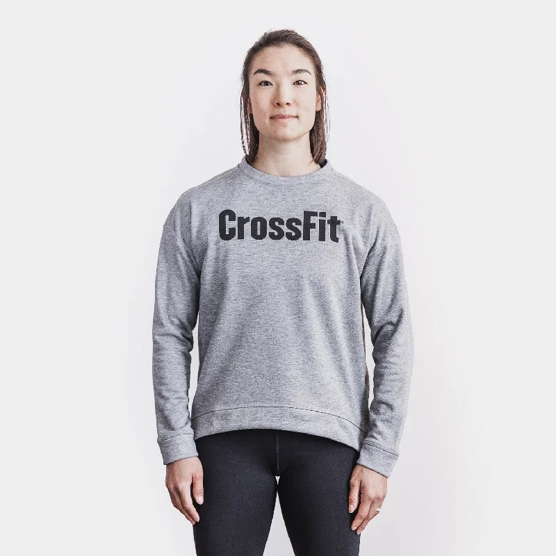 NOBULL - WOMEN'S CROSSFIT CREW SWEATSHIRT - HEATHER GREY