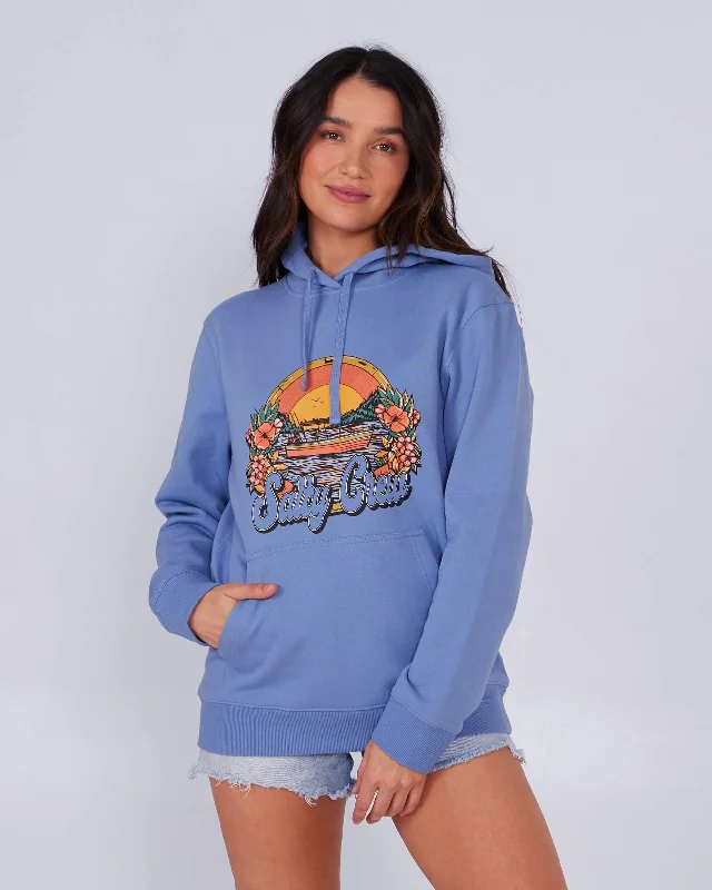 Women's shearling - lined suede jackets for ultimate warmth and luxuryOn Vacation Hoody - Blue Dusk Women's shearling - lined suede jackets for ultimate warmth and luxuryOn Vacation Hoody - Blue Dusk