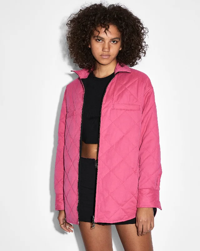 Women's cropped satin jackets in pastel shades for a glamorous evening outREVERSIBLE LS SHACKET Women's cropped satin jackets in pastel shades for a glamorous evening outREVERSIBLE LS SHACKET
