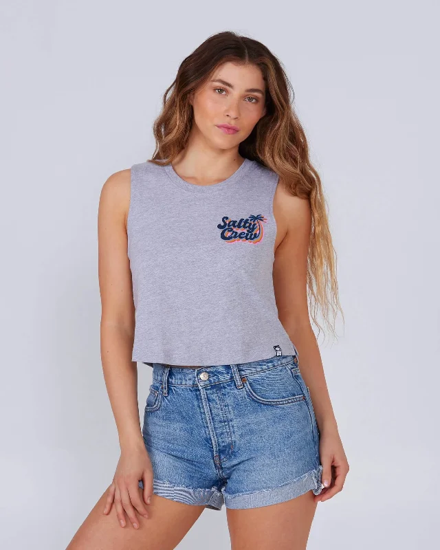 Women's double - breasted tweed jackets in classic colors for a sophisticated office lookSalty Seventies Cropped Tank - Athletic Heather Women's double - breasted tweed jackets in classic colors for a sophisticated office lookSalty Seventies Cropped Tank - Athletic Heather