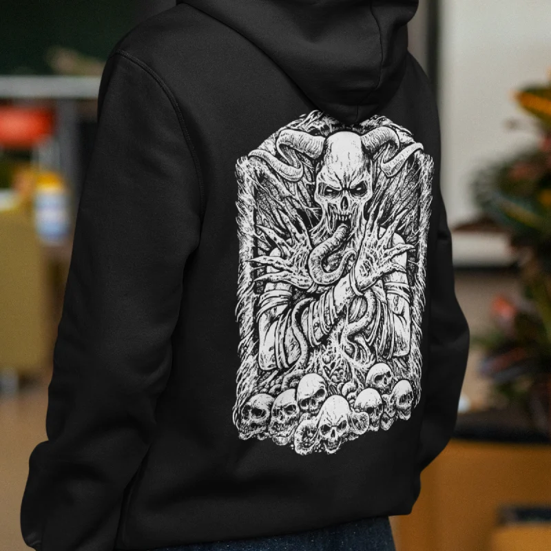 Women's hoodie with a glittery print for a glamorous and sparkly appearanceSINISTER (B&W) - Premium Unisex Hoodie Women's hoodie with a glittery print for a glamorous and sparkly appearanceSINISTER (B&W) - Premium Unisex Hoodie