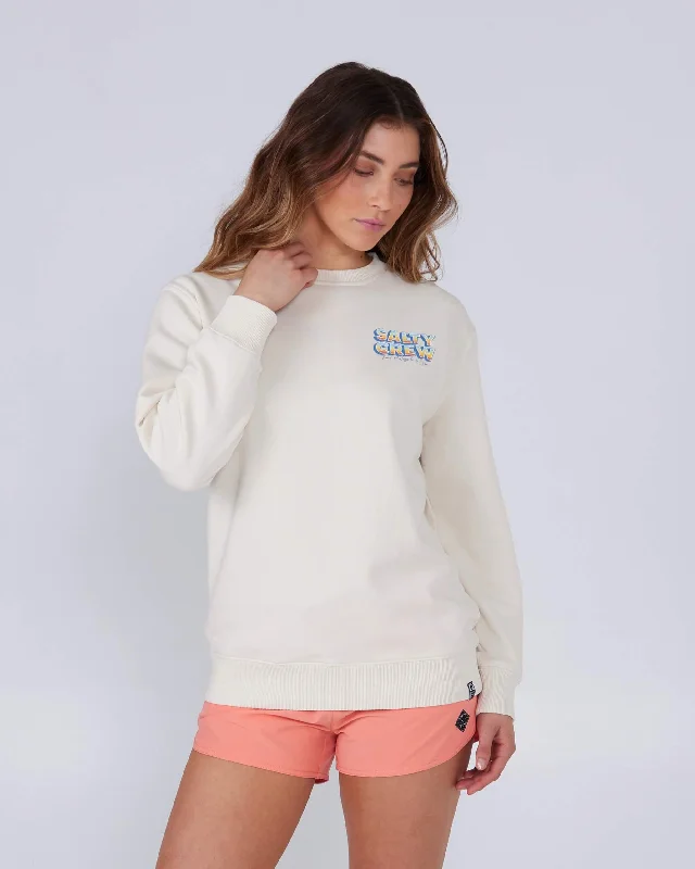 Women's bomber jackets with floral embroidery for a feminine and unique designSummertime Premium Crew - Bone Women's bomber jackets with floral embroidery for a feminine and unique designSummertime Premium Crew - Bone
