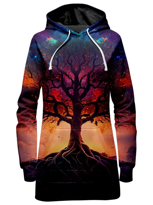 Women's quarter - zip sweatshirt made of organic cotton for eco - conscious fashionSunset Fractal Tree Hoodie Dress Women's quarter - zip sweatshirt made of organic cotton for eco - conscious fashionSunset Fractal Tree Hoodie Dress