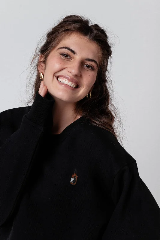 Women's hoodie with a glittery print for a glamorous and sparkly appearanceWhisky | Bestickter Bio-Baumwoll Frauen Pullover Women's hoodie with a glittery print for a glamorous and sparkly appearanceWhisky | Bestickter Bio-Baumwoll Frauen Pullover