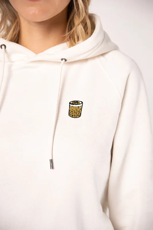 Women's oversized cropped hoodie with drawstrings for a trendy lookWhisky Sour | Bestickter Bio-Baumwoll Frauen Hoodie Women's oversized cropped hoodie with drawstrings for a trendy lookWhisky Sour | Bestickter Bio-Baumwoll Frauen Hoodie
