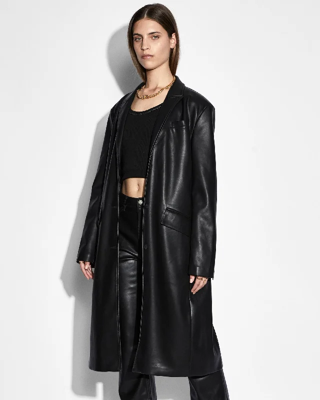 Women's shearling - lined suede jackets for ultimate warmth and luxuryZEPHYR DUSTER BLACK Women's shearling - lined suede jackets for ultimate warmth and luxuryZEPHYR DUSTER BLACK