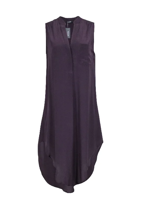 Mermaid - Style Women Dress with a Fitted Silhouette for Special Occasions Mermaid - Style Women Dress with a Fitted Silhouette for Special Occasions Otte - Plum Silk Sleeveless "Ellen" Dress Sz M Mermaid - Style Women Dress with a Fitted Silhouette for Special Occasions Mermaid - Style Women Dress with a Fitted Silhouette for Special Occasions Otte - Plum Silk Sleeveless "Ellen" Dress Sz M