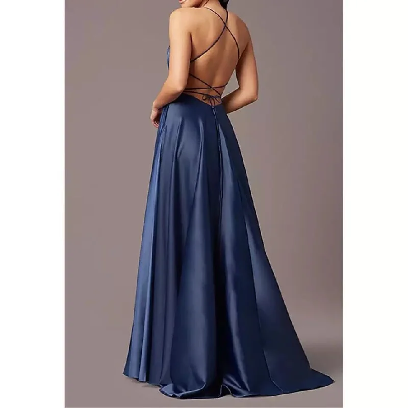 FashionSierra - Sexy Navy Blue  Prom Dresses