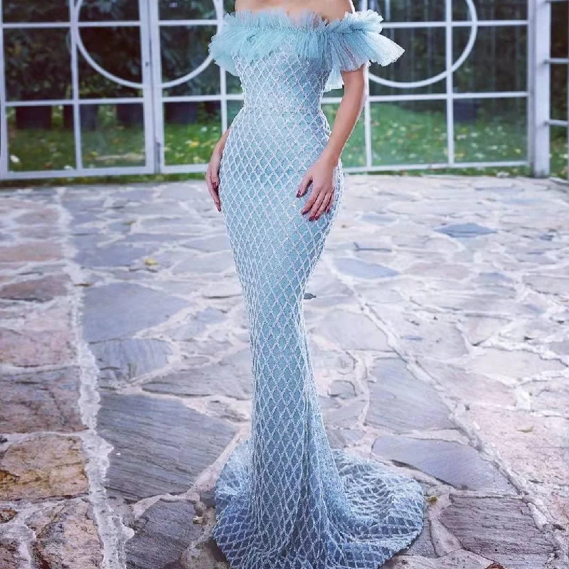 Maxi dresses with mesh panels for a sexy and trendy appearanceKittenAlarm - Angela Off Shoulder Embellished Sequins Maxi Dress Maxi dresses with mesh panels for a sexy and trendy appearanceKittenAlarm - Angela Off Shoulder Embellished Sequins Maxi Dress