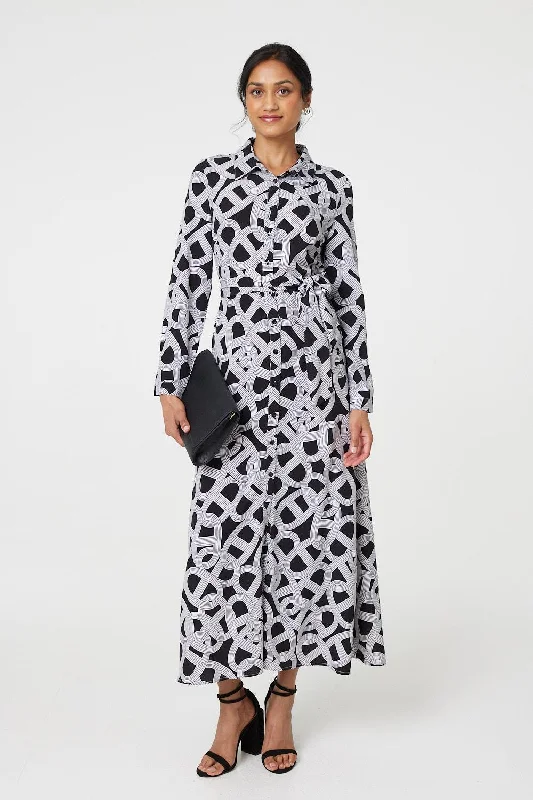 Maxi dresses with an asymmetric hem for a fashion - forward and eye - catching designPrinted Long Sleeve Shirt Maxi Dress Maxi dresses with an asymmetric hem for a fashion - forward and eye - catching designPrinted Long Sleeve Shirt Maxi Dress