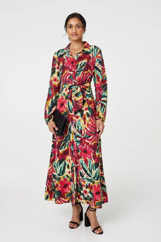 Maxi dresses with thin spaghetti straps for a delicate and feminine feelPrinted Button Front Shirt Dress Maxi dresses with thin spaghetti straps for a delicate and feminine feelPrinted Button Front Shirt Dress