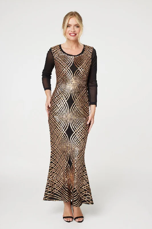 Maxi dresses with off - the - shoulder styles for a romantic and breezy lookSequin Embellished Semi Sheer Maxi Gown Maxi dresses with off - the - shoulder styles for a romantic and breezy lookSequin Embellished Semi Sheer Maxi Gown