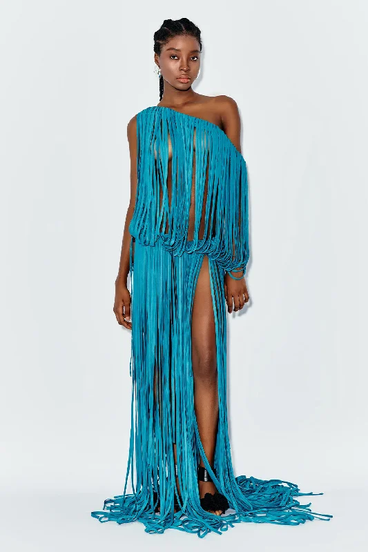 Sequined maxi dresses for formal evening galasDaphne Blouson Asymmetric Shoulder Silk Blend Extra Long Length Dress Sequined maxi dresses for formal evening galasDaphne Blouson Asymmetric Shoulder Silk Blend Extra Long Length Dress