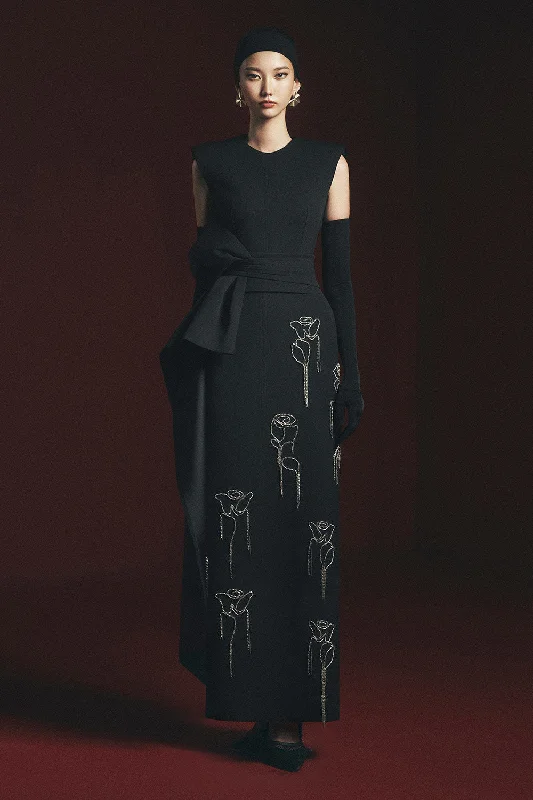 Maxi dresses with a ruffled neckline for a charming lookDouglasy Sheath Cap Sleeved Polyester Ankle Length Dress Maxi dresses with a ruffled neckline for a charming lookDouglasy Sheath Cap Sleeved Polyester Ankle Length Dress