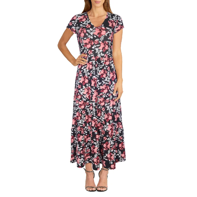 lily morgan Women's Tropical Printed 3 Tier Dress