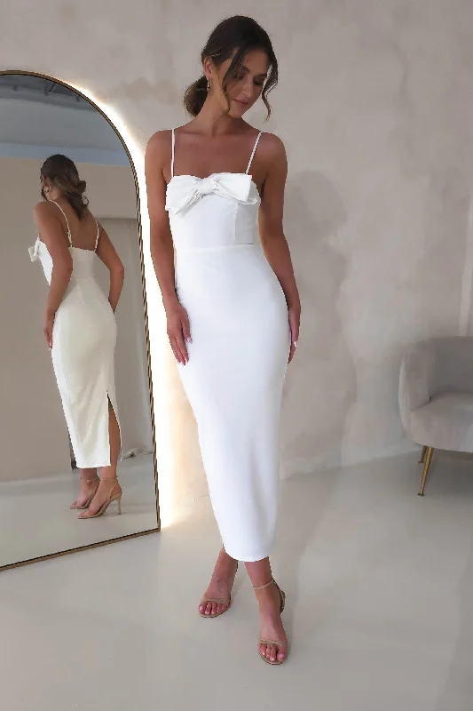 Sequined maxi dresses for formal evening galasLindley Bodycon Maxi Dress | White
