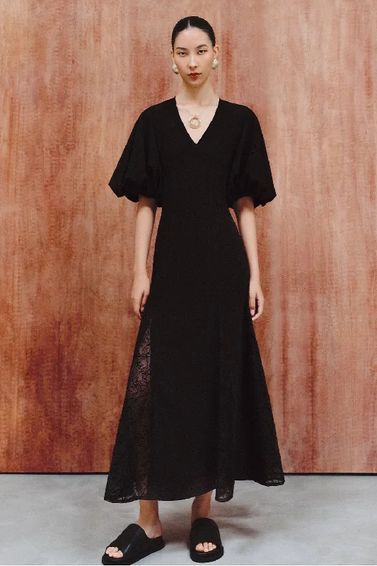 Cotton maxi dresses for a comfortable and everyday - wear optionMoran Godet Lace Spandex Velvet Maxi Dress Cotton maxi dresses for a comfortable and everyday - wear optionMoran Godet Lace Spandex Velvet Maxi Dress