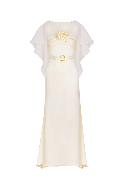 Maxi dresses with geometric prints for a contemporary aestheticPearly A-line Boat Neck Silk Ankle Length Dress Maxi dresses with geometric prints for a contemporary aestheticPearly A-line Boat Neck Silk Ankle Length Dress