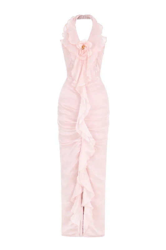 Maxi dresses with a ruched bodice for a more form - fitting and feminine shapePrimrose Sarong Back Zipper Silk Organza Ankle Length Dress Maxi dresses with a ruched bodice for a more form - fitting and feminine shapePrimrose Sarong Back Zipper Silk Organza Ankle Length Dress