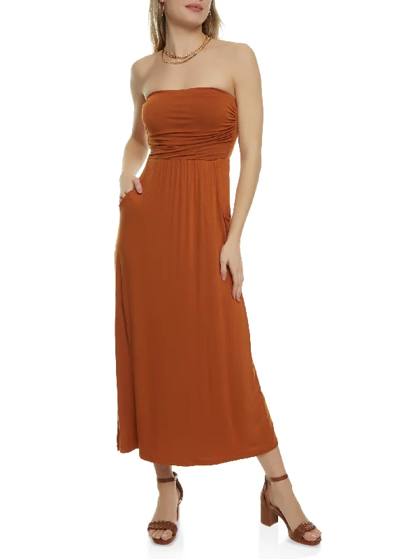 Animal print maxi dresses for a statement - making outfitBandeau Maxi Dress
