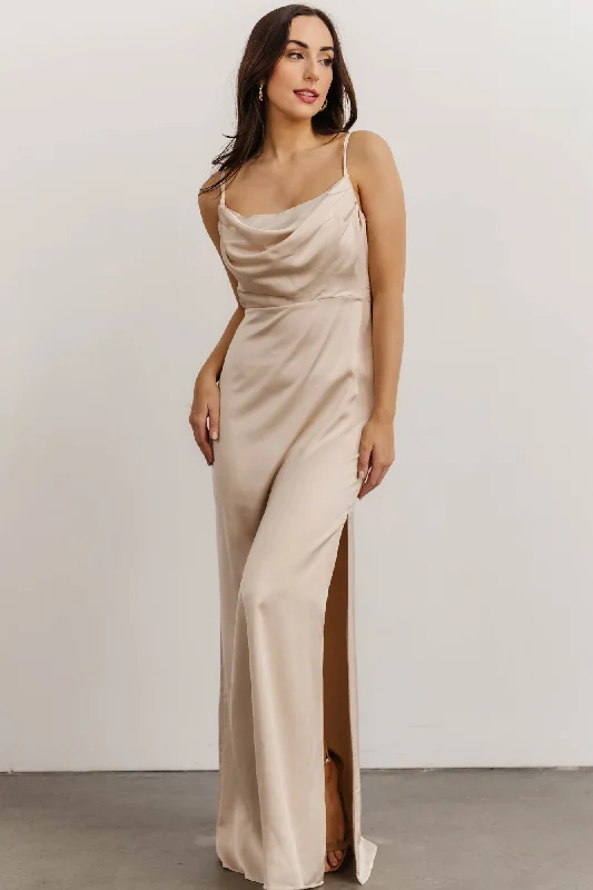Maxi dresses with side slits for a touch of allureSydney Satin Gown | Champagne
