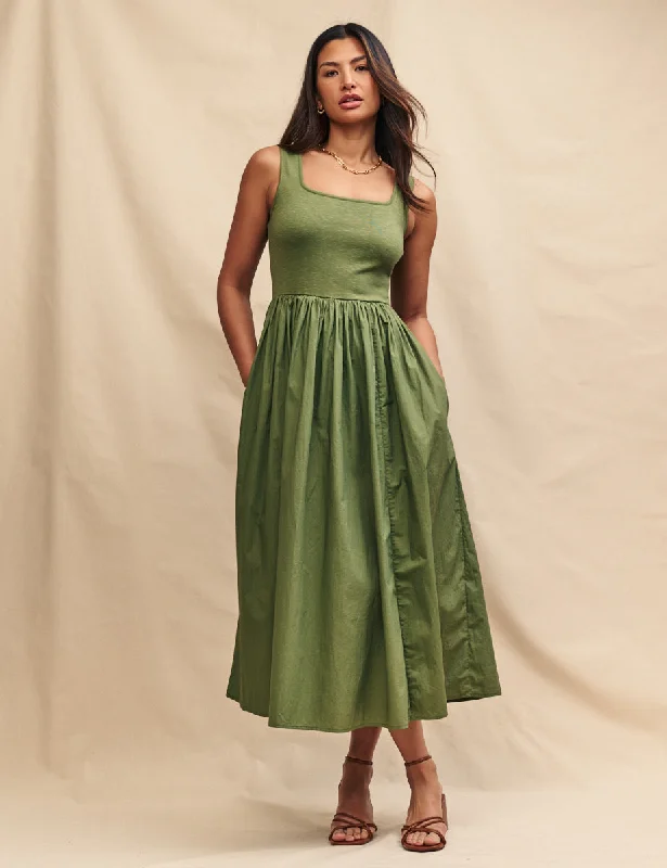 Sleeveless midi dresses with lace details for summer weddingsGreen Colorado Skater Midi Dress Sleeveless midi dresses with lace details for summer weddingsGreen Colorado Skater Midi Dress