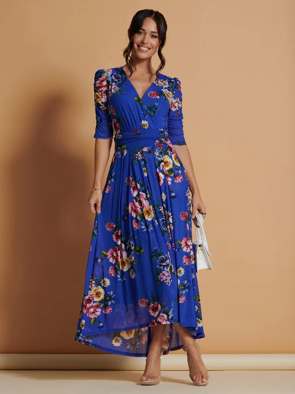 Midi dresses with polka dot prints for a playful summer outfitHaizley Floral Print Mesh Maxi Dress, Royal Multi Midi dresses with polka dot prints for a playful summer outfitHaizley Floral Print Mesh Maxi Dress, Royal Multi