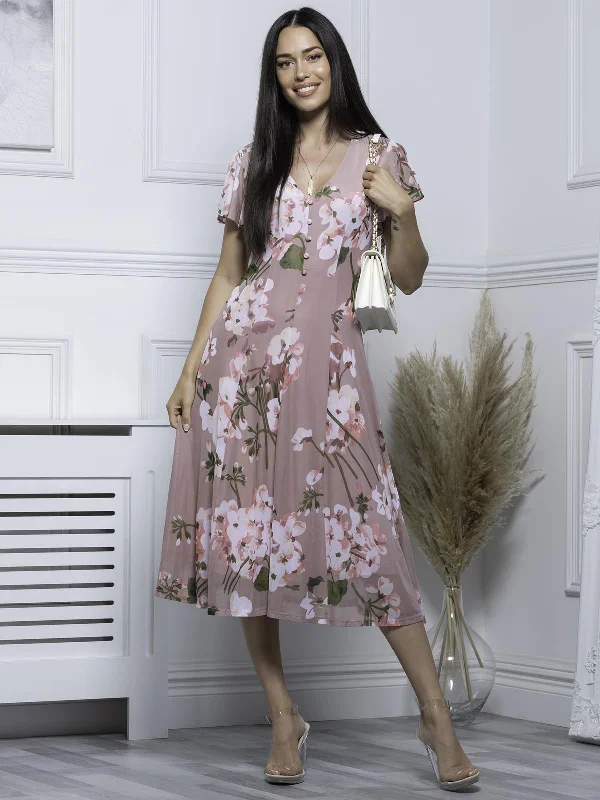 Midi dresses with tassel accents for a bohemian and free - spirited styleJolie Moi Amia Floral Print Midi Dress, Pink Floral Midi dresses with tassel accents for a bohemian and free - spirited styleJolie Moi Amia Floral Print Midi Dress, Pink Floral