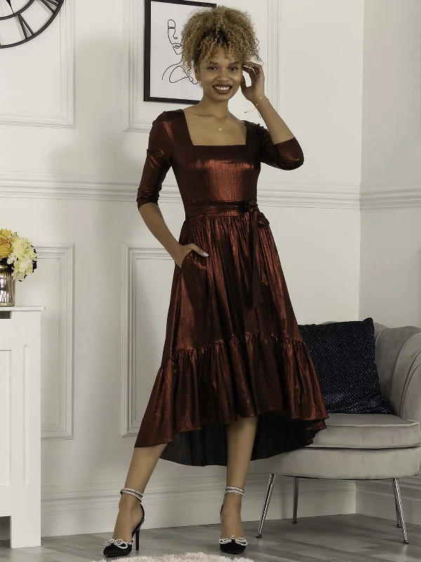 Midi dresses with V - necklines for a flattering and elongating effectJolie Moi Orly Sparkly Midi Dress, Burgundy Midi dresses with V - necklines for a flattering and elongating effectJolie Moi Orly Sparkly Midi Dress, Burgundy