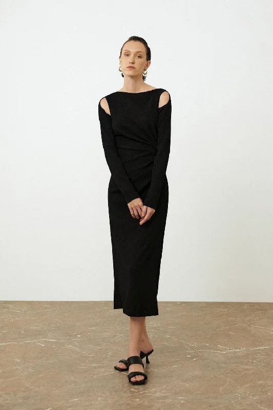 Midi dresses with button - down skirts for a unique and functional designPoppy Gathered Dress Midi dresses with button - down skirts for a unique and functional designPoppy Gathered Dress