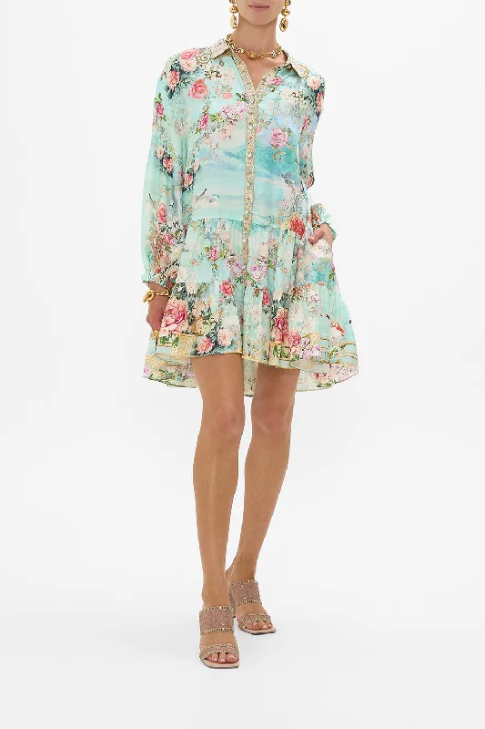 Mini dresses with button - down frontsTIERED SHIRT DRESS THE JEWELLERY MUSEUM