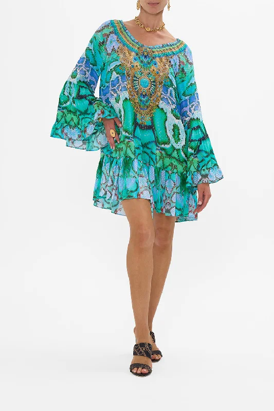 Sequined mini dresses for New Year's EveA LINE FRILL DRESS LAND OF WONDER