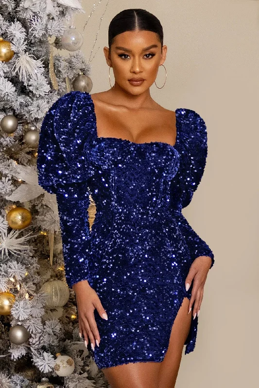 Floral print mini dresses for summer partiesFashionSierra - Solid Sequins Square Neck Puff Sleeve Club Mini Dress Floral print mini dresses for summer partiesFashionSierra - Solid Sequins Square Neck Puff Sleeve Club Mini Dress