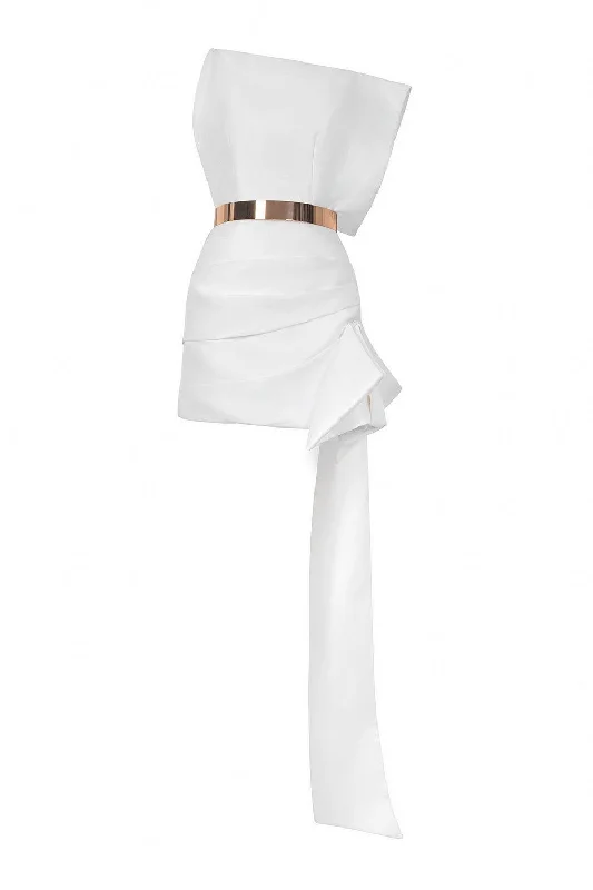 Mini dresses with high - low hems for a modern twistMorris Bodycon Asymmetric Sleeved Taffeta Mini Dress Mini dresses with high - low hems for a modern twistMorris Bodycon Asymmetric Sleeved Taffeta Mini Dress