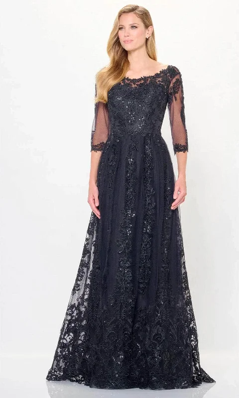 Velvet - trimmed wedding guest dresses in burgundy for a formal eventCameron Blake CB3240 - Cap Sleeve Lace Evening Dress Velvet - trimmed wedding guest dresses in burgundy for a formal eventCameron Blake CB3240 - Cap Sleeve Lace Evening Dress