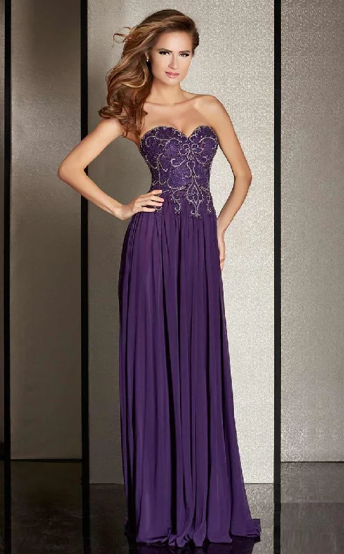 Clarisse - M6229 Embellished Sweetheart Column Dress