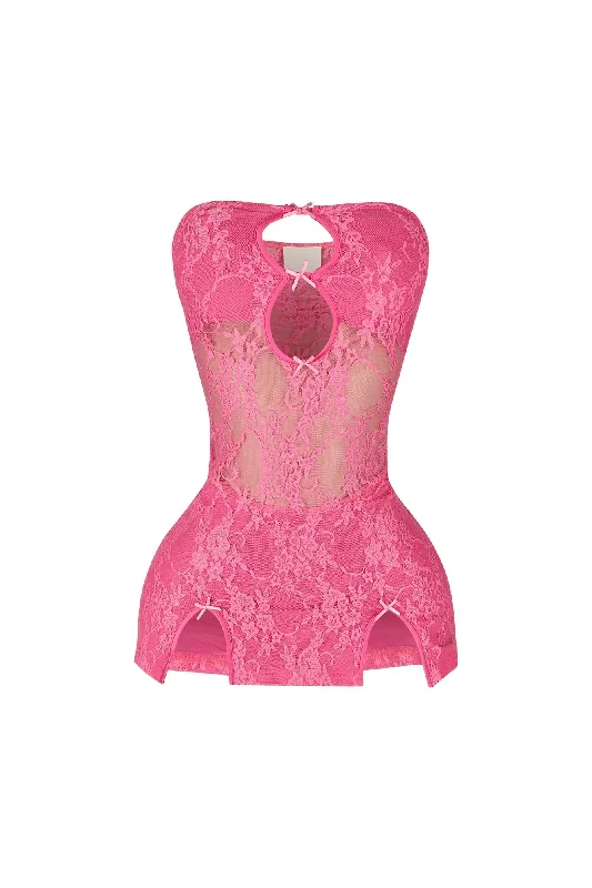 Little black cocktail dresses with lace detailingDream Of Me Lace Micro Mini Dress