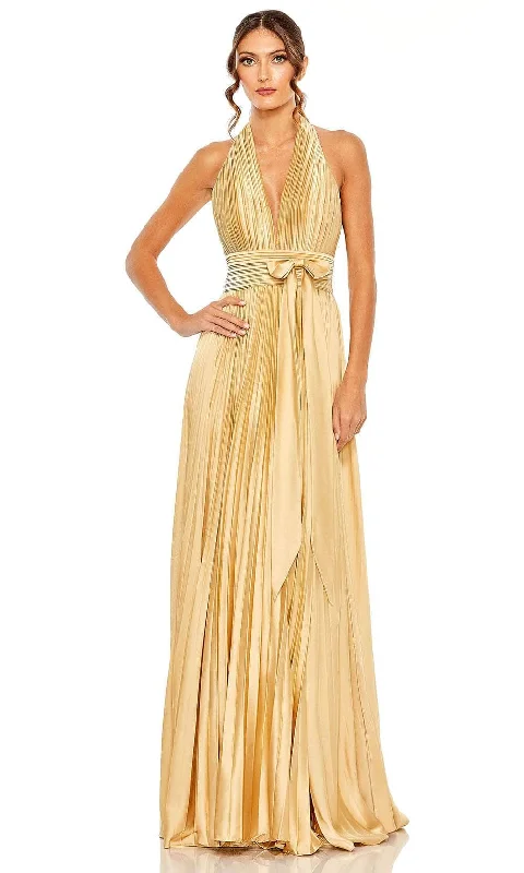 Ieena Duggal 11636 - Pleated Halter Evening Gown