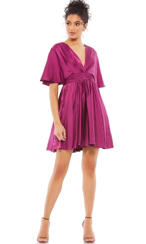 Cocktail dresses with a keyhole back and a midi - lengthIeena Duggal 26605 - Kimono-Styled Cocktail Dress Cocktail dresses with a keyhole back and a midi - lengthIeena Duggal 26605 - Kimono-Styled Cocktail Dress