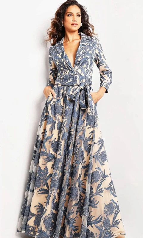 Printed wedding guest dresses with tropical motifs for beach weddingsJovani 26148 - Collared Embroidered Evening Dress Printed wedding guest dresses with tropical motifs for beach weddingsJovani 26148 - Collared Embroidered Evening Dress