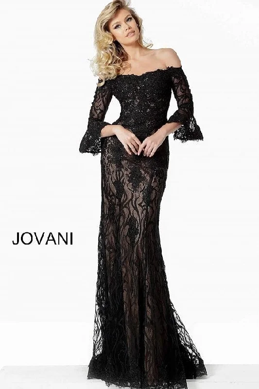 Bodycon dress with a mesh insert for a stylish edgeJovani 02570 Off Shoulder Long Formal Dress Bodycon dress with a mesh insert for a stylish edgeJovani 02570 Off Shoulder Long Formal Dress