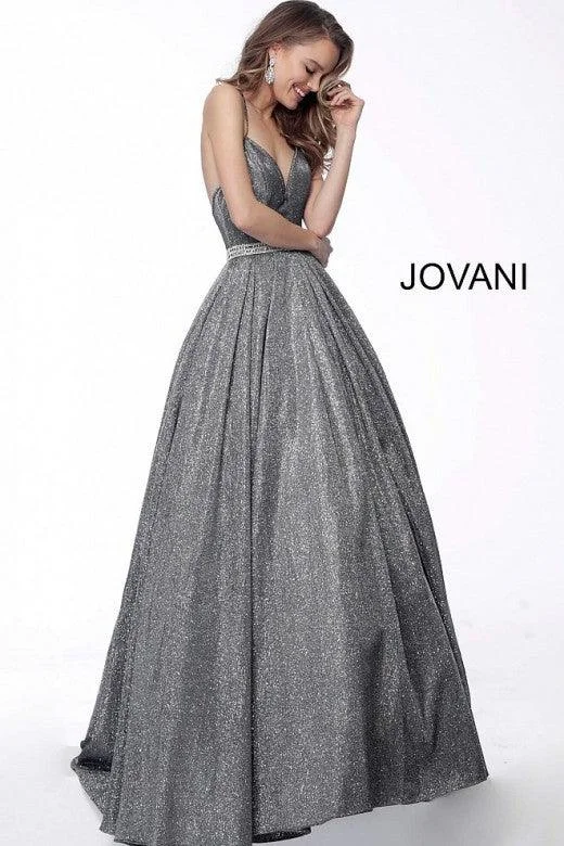 Jovani 66038 Prom Long Halter Glitter Ball Gown