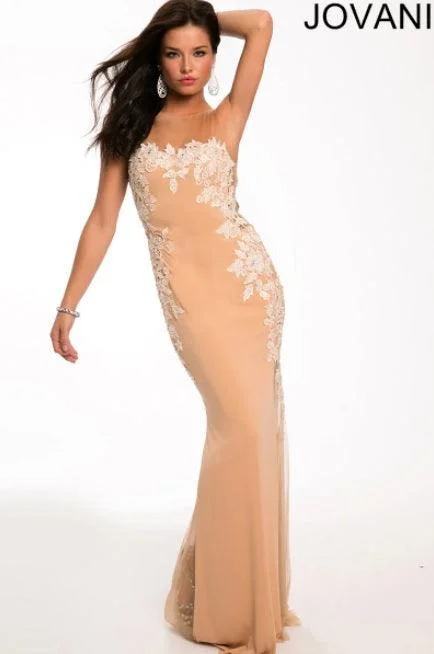 Sheath - style bodycon dress for a sophisticated office look​Jovani 21969 Sleeveless Formal Long Prom Dress